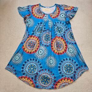 NWT Versatile 2X Sleepwear Dress Cover Up Mumu House Dress Tropical Hawaiian